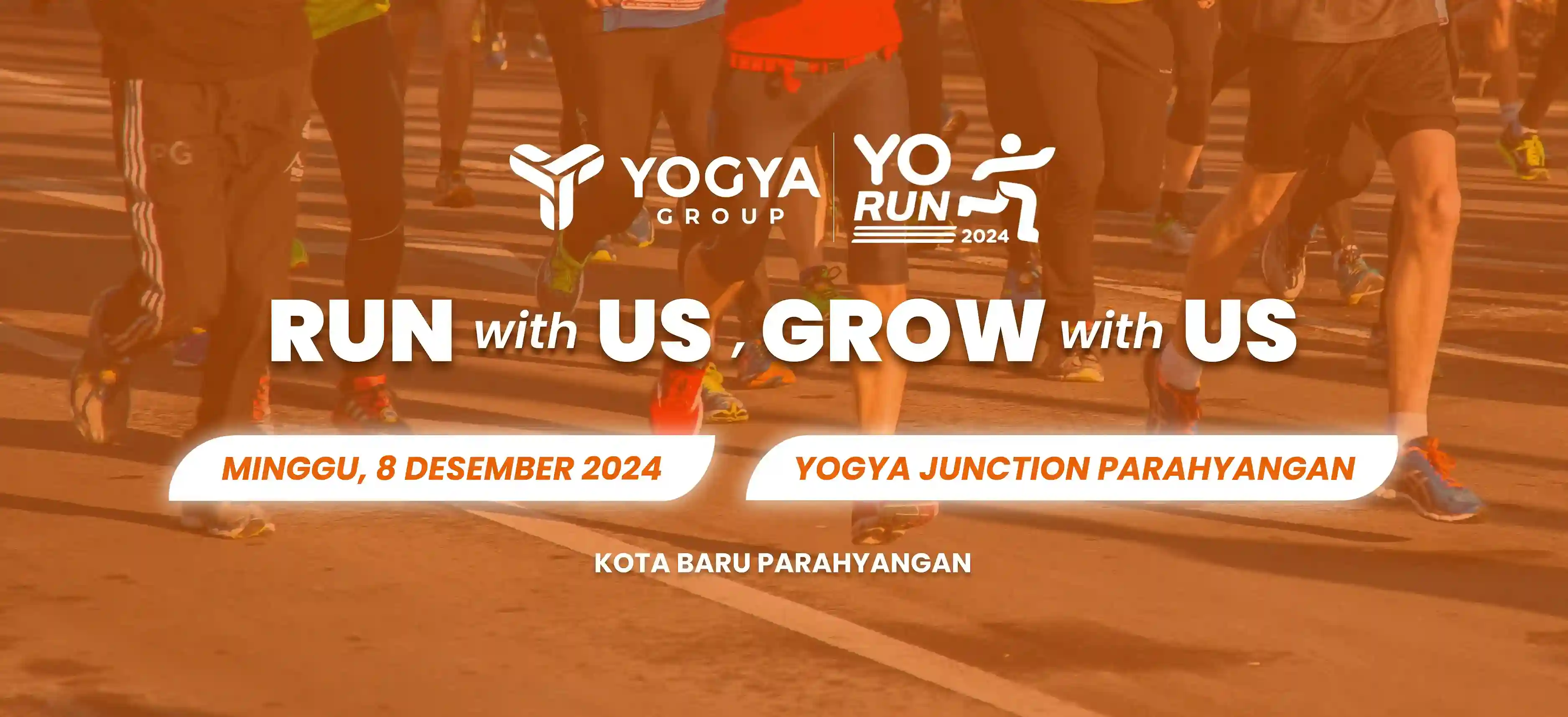 Banner YORun 2024 Run With Us Grow With Us